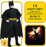 Batman Dark Knight Rises Child's Deluxe Muscle Chest Batman Costume with Mask/Headpiece and Cape