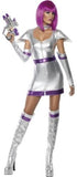 Smiffys Fever Women's Space Cadet Costume, Medium, Silver Metallic