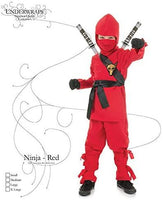 Underwraps Costumes Children's Red Ninja Costume, Large 10-12 Childrens Costume