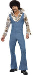 Smiffys Women's 1960's Hippie Costume, Dress and Headband, 60's Groovy Baby, Serious Fun, Size 14-16, 34060