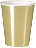 12oz Foil Gold Paper Cups, 8ct