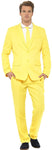 Smiffy's Men's Yellow Suit with Jacket Trousers and Tie