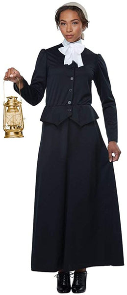 California Costumes Women's Susan B. Anthony - Harriet Tubman - Adult Costume Adult Costume, Black/White, Small