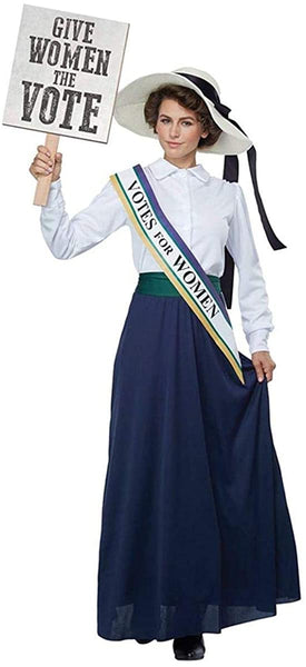 California Costumes Women's American Suffragette - Adult Costume Adult Costume, White/Navy, Extra Small