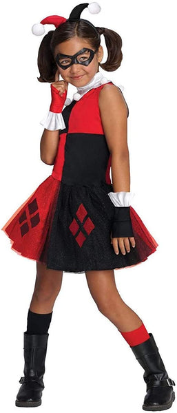 Rubie's DC Super Villain Collection Harley Quinn Girl's Costume with Tutu Dress, Medium