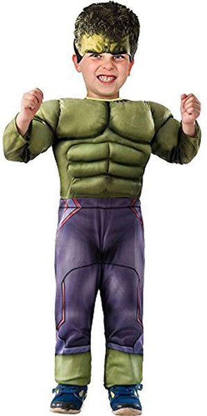 Marvel Avengers Hero HULK Muscle Chest Jumpsuit Toddler Boys Child Costume 3T-4T