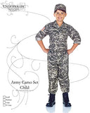 UNDERWRAPS Children's Army Camo Set Costume - Camouflage, Small (4-6)