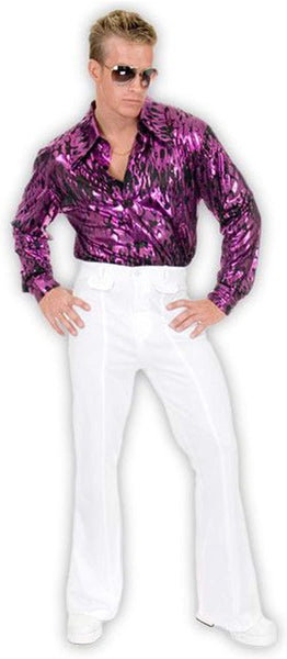 Charades Men's Disco Pants Costume White 34