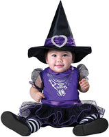 InCharacter Costumes Baby Girls' Witch and Famous Costume, Black/Purple, Medium