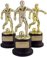 Pack of 3 Black and Gold Sports Award Trophies for Teachers and Kids, 5 Inch (Soccer)
