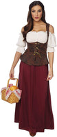 Peasant Lady Costume - Small - Dress Size 4-6