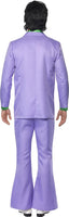 Smiffy's Men's 1970's Suit Costume Jacket with Mock Shirt and Waistcoat Trousers