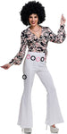 Charades Women's 1970's Paisley Costume Disco Shirt