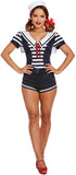 Dreamgirl Women's Seaside Sailor, Navy/White, Medium