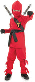 Underwraps Costumes Children's Red Ninja Costume, Large 10-12 Childrens Costume