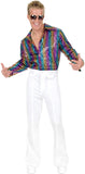 Charades Rainbow Swirl Disco Shirt for Men