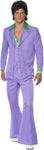 Smiffy's Men's 1970's Suit Costume Jacket with Mock Shirt and Waistcoat Trousers