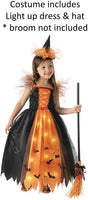 Rubie's Girl's Light-Up Orange Witch Costume