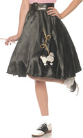 Underwraps Black Satin Womens Adult Costume Poodle Skirt