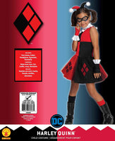 Rubie's DC Super Villain Collection Harley Quinn Girl's Costume with Tutu Dress, Medium