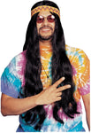 Costume Culture 60's Long Hippie Wig with Headband