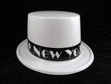 12 Happy New Year Top Hats - Black and White