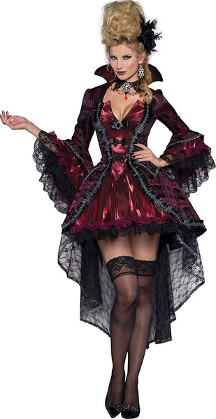 InCharacter Costumes Women's Victorian Vamp Vampiress Costume, Burgundy, Small