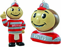 NCAA Ohio State Buckeyes 2-Piece Ceramic Mascot Bust & Figurine Ornament Set