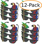 Tropical Sunglasses Novelty Palm Tree and Parrot Sunglasses