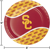 Creative Converting USC Trojans Dinner Paper Plates, 8-Count