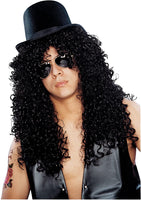 Costume Culture Men's Curly Rocker Wig Deluxe, Black, One Size
