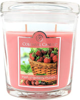 Colonial Candle 9 oz Fresh Strawberry Rhubarb Oval Jar