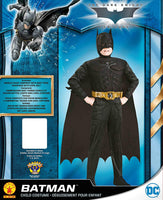 Batman Dark Knight Rises Child's Deluxe Muscle Chest Batman Costume with Mask/Headpiece and Cape