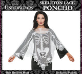 Underwraps Women's Skeleton Lace Poncho