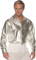 UNDERWRAPS Men's Stylin' 70s Disco Silver Costume Shirt