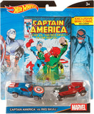 Hot Wheels Marvel Character Car 2 Pack with Comic Book Asrt